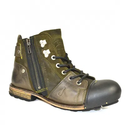 YELLOW CAB YELLOW CAB INDUSTRIAL M Y15419 LEDER SCHUHE BOOTS HERREN STIEFEL GREEN OLIVE