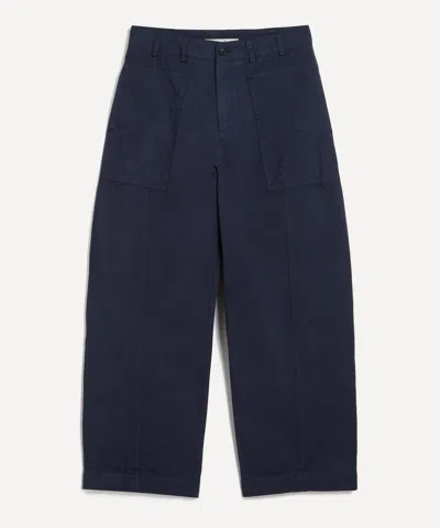 YMC YOU MUST CREATE YMC WOMEN'S PEGGY COTTON-LINEN ROUND-LEG TROUSERS