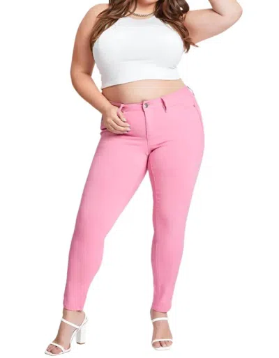 YMI HYPERSTRETCH SKINNY JEANS - PLUS IN FLAMINGO