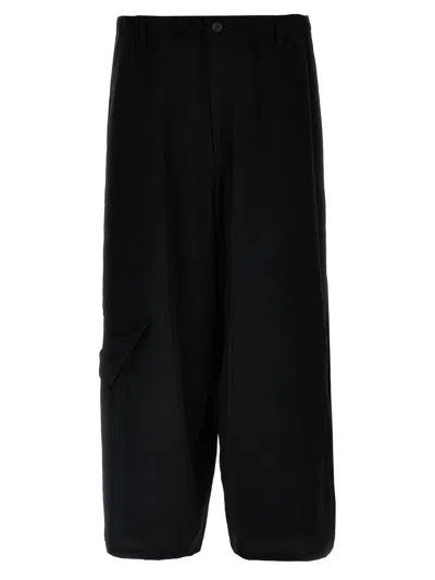 YOHJI YAMAMOTO MEN BLACK TA TUXEDO CUT-OUT DETAIL PANTS, 30 LUXURY PANTS FOR MEN DARVEYS