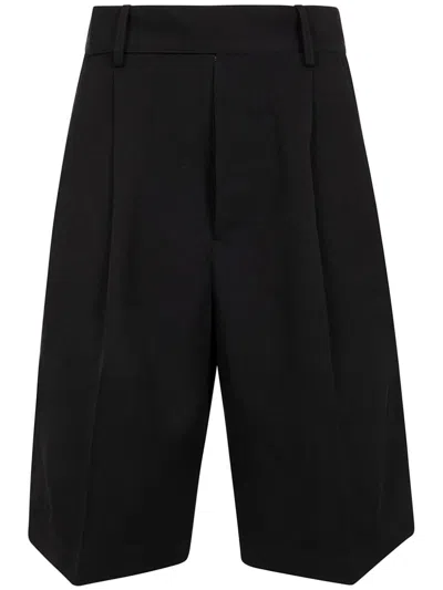 YOHJI YAMAMOTO COTTON KNEE-LENGTH SHORTS