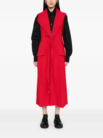 YOHJI YAMAMOTO DRAPED SLEEVELESS DRESS