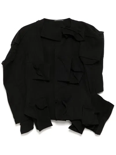 YOHJI YAMAMOTO TWILL DRAPED-SLEEVES JACKET