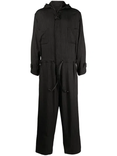 YOHJI YAMAMOTO HOODED ZIP-UP JUMPSUIT