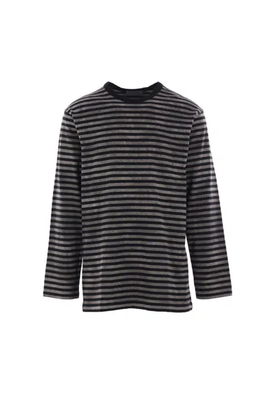 YOHJI YAMAMOTO STRIPED COTTON T-SHIRT