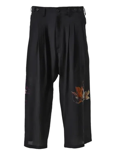 YOHJI YAMAMOTO SILK WIDE-LEG TROUSERS