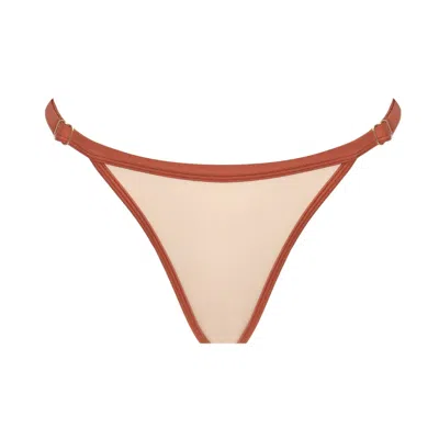 YORSTRULY WOMEN'S WHITE BARI BIKINI BOTTOM - COLOUR CREAM - BIKINI BOTTOM WITH ADJUSTABLE STRAPS