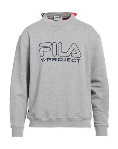 Y/PROJECT X FILA Y/PROJECT X FILA MAN SWEATSHIRT GREY SIZE XL COTTON