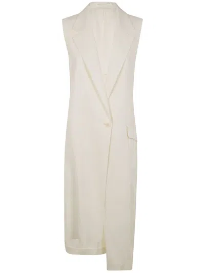 Y'S SINGLE-BREASTED VEST COAT