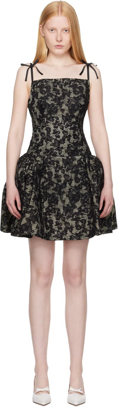 YUHAN WANG SSENSE EXCLUSIVE BLACK ALICIA MINIDRESS