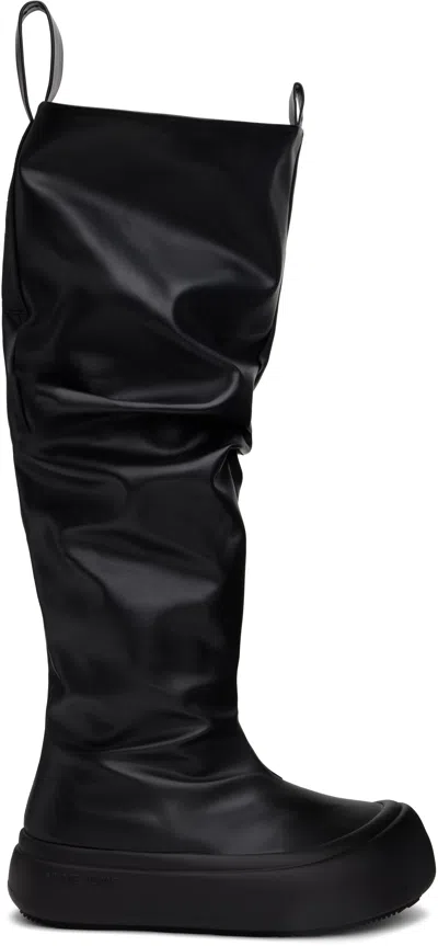 YUME YUME BLACK FISHERMAN TALL BOOTS