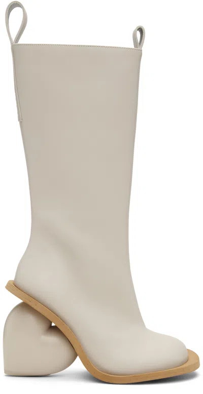 YUME YUME GRAY LOVE TALL BOOTS