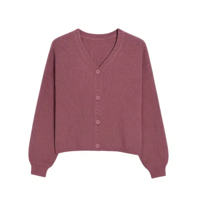 YUMI WOMEN'S YUMI PURPLE MARL KNIT CARDIGAN