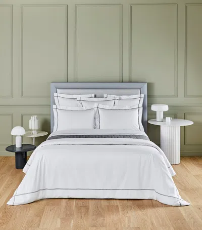 YVES DELORME ATHENA PLATINE DOUBLE DUVET COVER