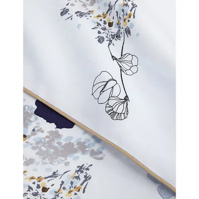 YVES DELORME MULTICOLOURED ECLIPSES FLORAL COTTON-SATEEN FLAT SHEET