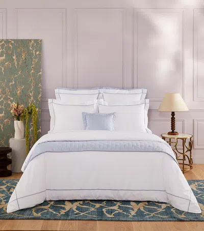 YVES DELORME YVES DELORME PIMA COTTON ATHENA CELESTE KING DUVET COVER