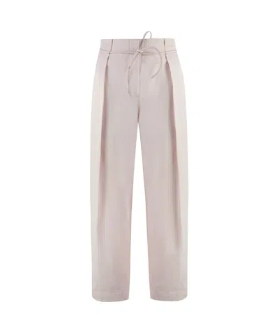 YVES SALOMON BELTED TROUSERS
