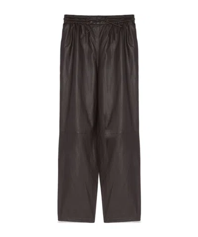 YVES SALOMON DRAWSTRING CASUAL TROUSERS