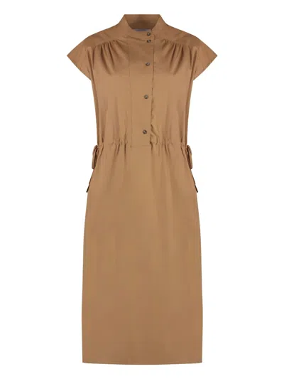 YVES SALOMON POPLIN SHIRT DRESS