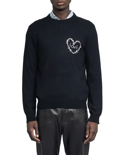 ZADIG & VOLTAIRE KENNEDY HEART LONG SLEEVE SHIRT