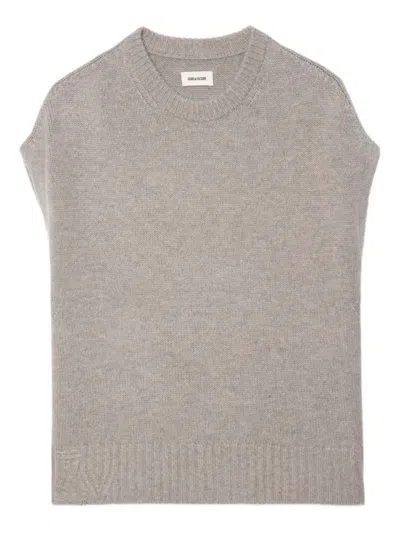 ZADIG & VOLTAIRE KNITTED SLEEVELESS VEST