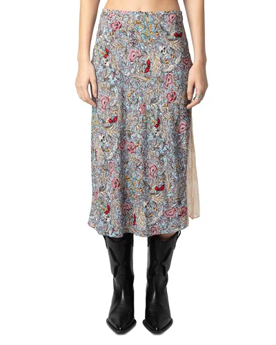 ZADIG & VOLTAIRE JAYLA SOFT BRITISH FLOWERS SKIRT