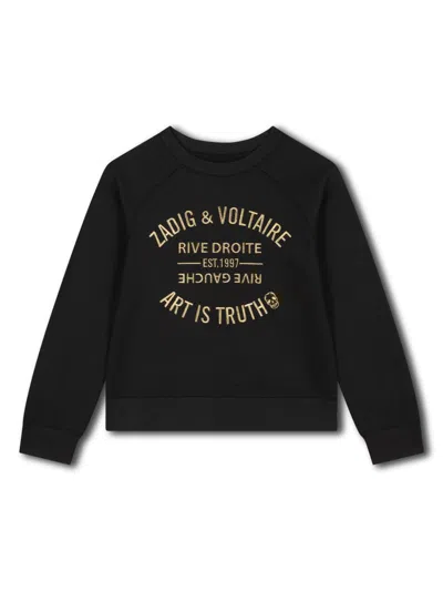 ZADIG & VOLTAIRE LOGO-EMBROIDERY SWEATSHIRT