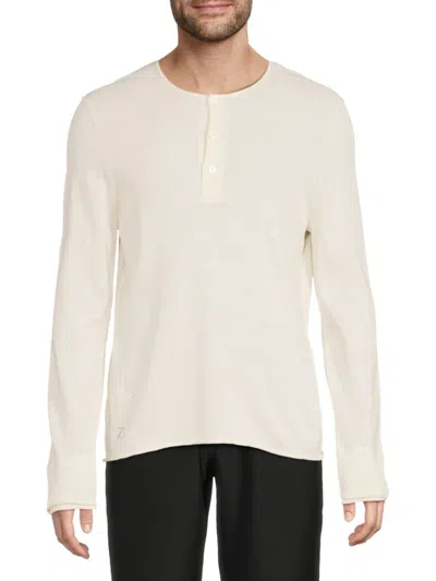 ZADIG & VOLTAIRE MEN'S VEISS LINEN BLEND HENLEY