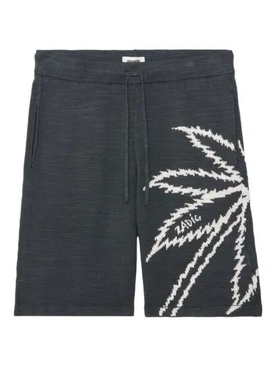 ZADIG & VOLTAIRE PAZZO PALM-PRINT SHORTS