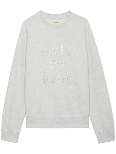 ZADIG & VOLTAIRE RHINESTONE-EMBELLISHED SWEATSHIRT