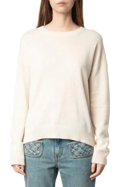 ZADIG & VOLTAIRE ZADIG & VOLTAIRE CICI STAR PATCH CASHMERE CREWNECK SWEATER