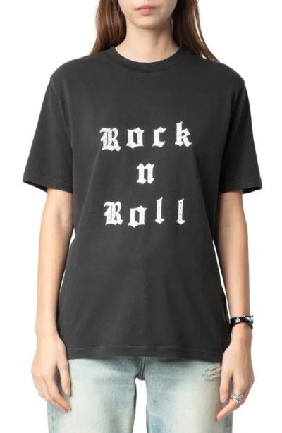 ZADIG & VOLTAIRE ZADIG & VOLTAIRE EDWIN ROCK 'N' ROLL EMBELLISHED GRAPHIC T-SHIRT