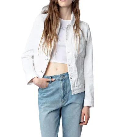 ZADIG & VOLTAIRE ZADIG & VOLTAIRE KIOMY ECO LOVE DENIM JACKET IN JUDO