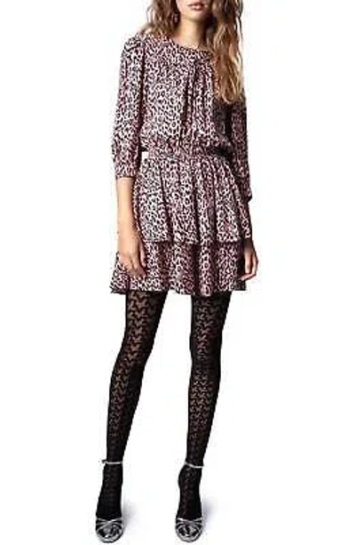 ZADIG & VOLTAIRE ZADIG & VOLTAIRE ROOKA SKELETON DRESS IN ROSE - SIZE S