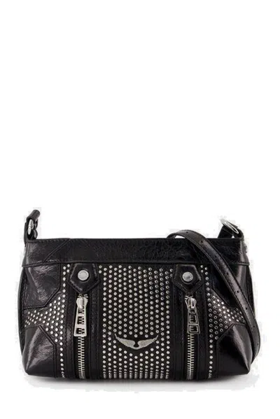 ZADIG & VOLTAIRE ZADIG & VOLTAIRE SUNNY MOOD STUD EMBBELLISHED SHOULDER BAG