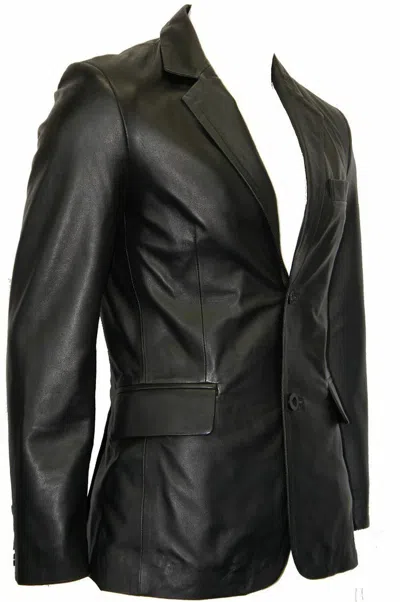 ZAFY LEATHER BASIC STYLISCH HERREN BLAZER 100% ORIGINAL LAMMLEDER 2 KNOPF LEDER BLAZER ZL24