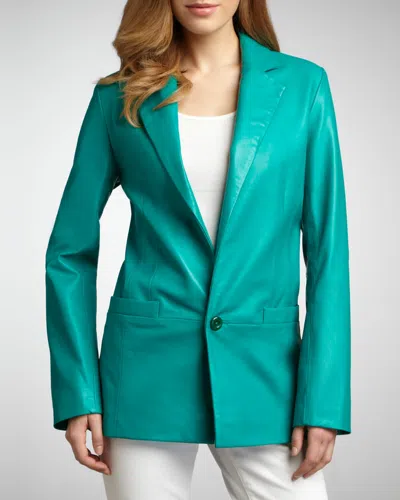 ZAFY LEATHER DAMEN BLAZER 100% ECHTES SCHAFSFELL LEDER SLIM FIT MANTEL BLAZER ZL326