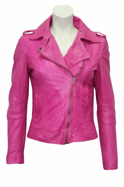 ZAFY LEATHER DAMEN ROSA LEDER JACKE 100% ORIGINAL WEICHES LAMMLEDER ENGANLIEGEND JACKE ZL287