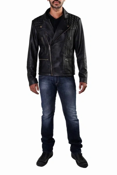 ZAFY LEATHER MODISCH HERREN SCHWARZ LEDERJACKE ECHT LAMMLEDER ENGANLIEGEND JACKE ZL177