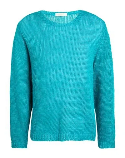 ZANONE ZANONE BY SLOWEAR WOMAN SWEATER TURQUOISE SIZE 8 LINEN