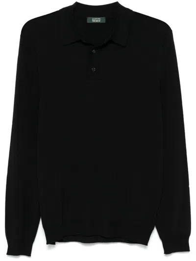 ZANONE FINE-KNIT POLO SHIRT