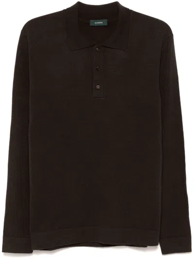 ZANONE KNITTED POLO SHIRT
