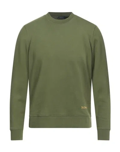 ZANONE ZANONE MAN SWEATSHIRT MILITARY GREEN SIZE XL COTTON