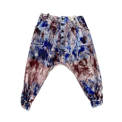 ZASTA STUDIO COLOR PALETTE RAW DENIM OVERSIZED PANTS