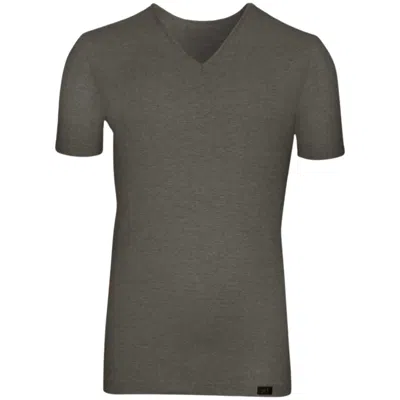 ZD ZERO DEFECTS MEN'S CERES V-NECK T-SHIRT – ULTRA-SOFT & BREATHABLE SOY FIBER - COLOR DARK GREEN