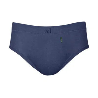 ZD ZERO DEFECTS MEN'S MINI BRIEFS EGYPTIAN COTTON - PREMIUM COMFORT - COLOR NAVY BLUE