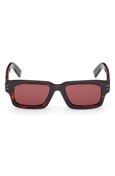 ZEGNA ZEGNA 51MM RECTANGULAR SUNGLASSES