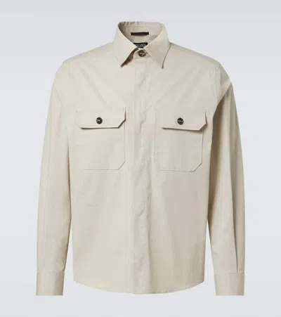 ZEGNA COTTON-BLEND OVERSHIRT