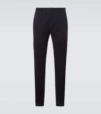 ZEGNA COTTON-BLEND STRAIGHT PANTS