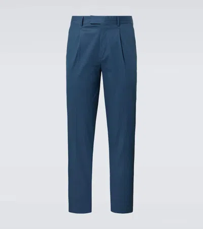 ZEGNA COTTON STRAIGHT PANTS
